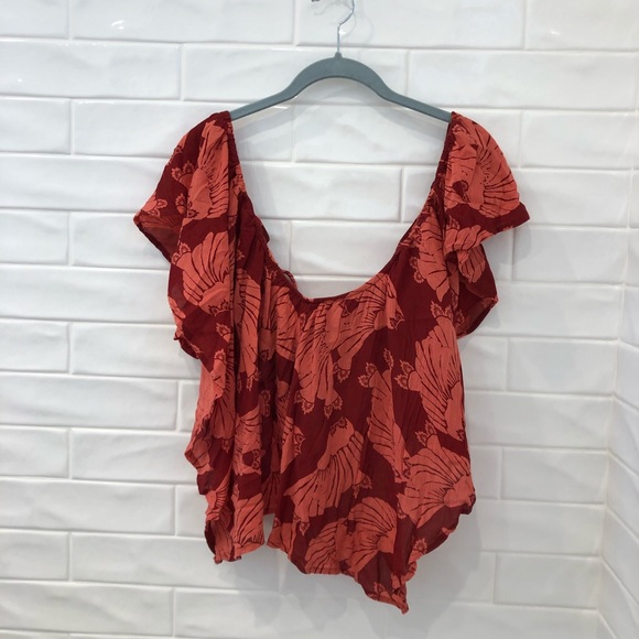 Free People Merpati Print Over-the-shoulder Top - Picture 5 of 8